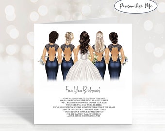 Gift From Bridesmaids to Bride, Wedding Gift From Bridesmaids, From Your Bridesmaids on Your Wedding Day, Personalised Gift From Bridesmaids