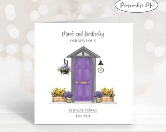 New Home Gift For Couple, First Home Card or Print, Personalised Housewarming Present, Moving In Together, Our New Home, New Home Card