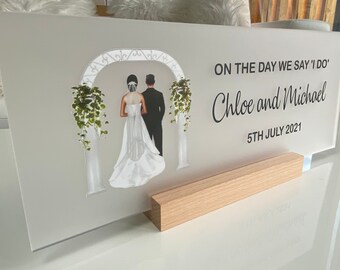 On The Day We Say ‘I Do’ Acrylic Plaque Gift