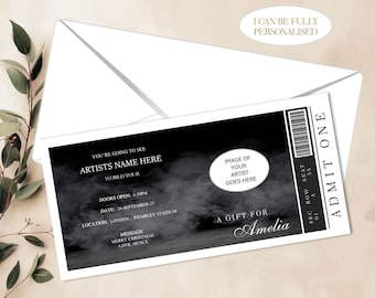 Personalized Concert Ticket Gift Voucher: Surprise Announcement