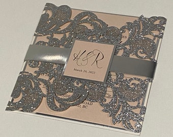 Sparkle Glitter wedding invitation