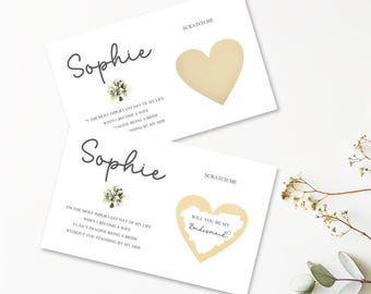 Bridesmaid Proposal Scratch Card, Will You Be My Bridesmaid, Bridesmaid Card, Wedding Card, Bridesmaid Proposal Gift, Maid of Honour Gift