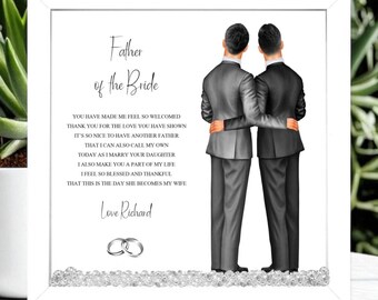 Personalized Father-in-Law Wedding Poem Framed Print