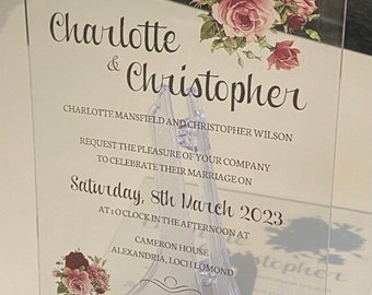 Monte Carlo Acrylic Wedding Invitation