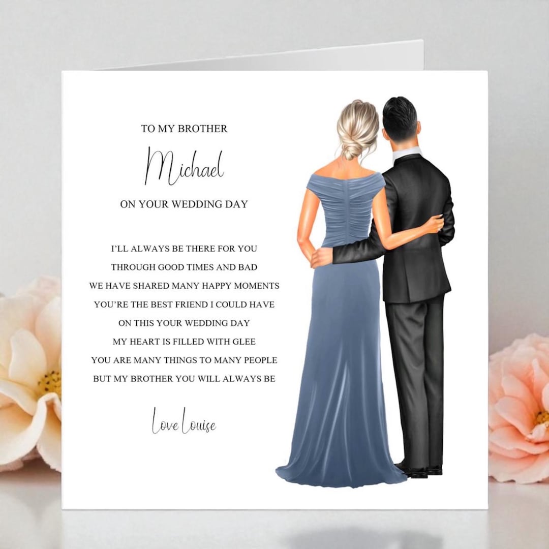 Personalized Brother Wedding Day Card: Sentimental Keepsake