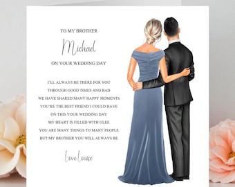 Personalized Brother Wedding Day Card: Sentimental Keepsake