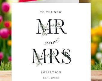 Wedding Day Card, Wedding Keepsake Card for bride and groom, bride & bride wedding card, groom and groom personalised wedding card, LGBTQ+