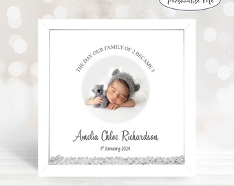 Baby Photo Frame, Personalised Baby Print Gift, Baby Gift, New Dad Gift, New Mum Gift, New Baby Gift for Mum and Dad