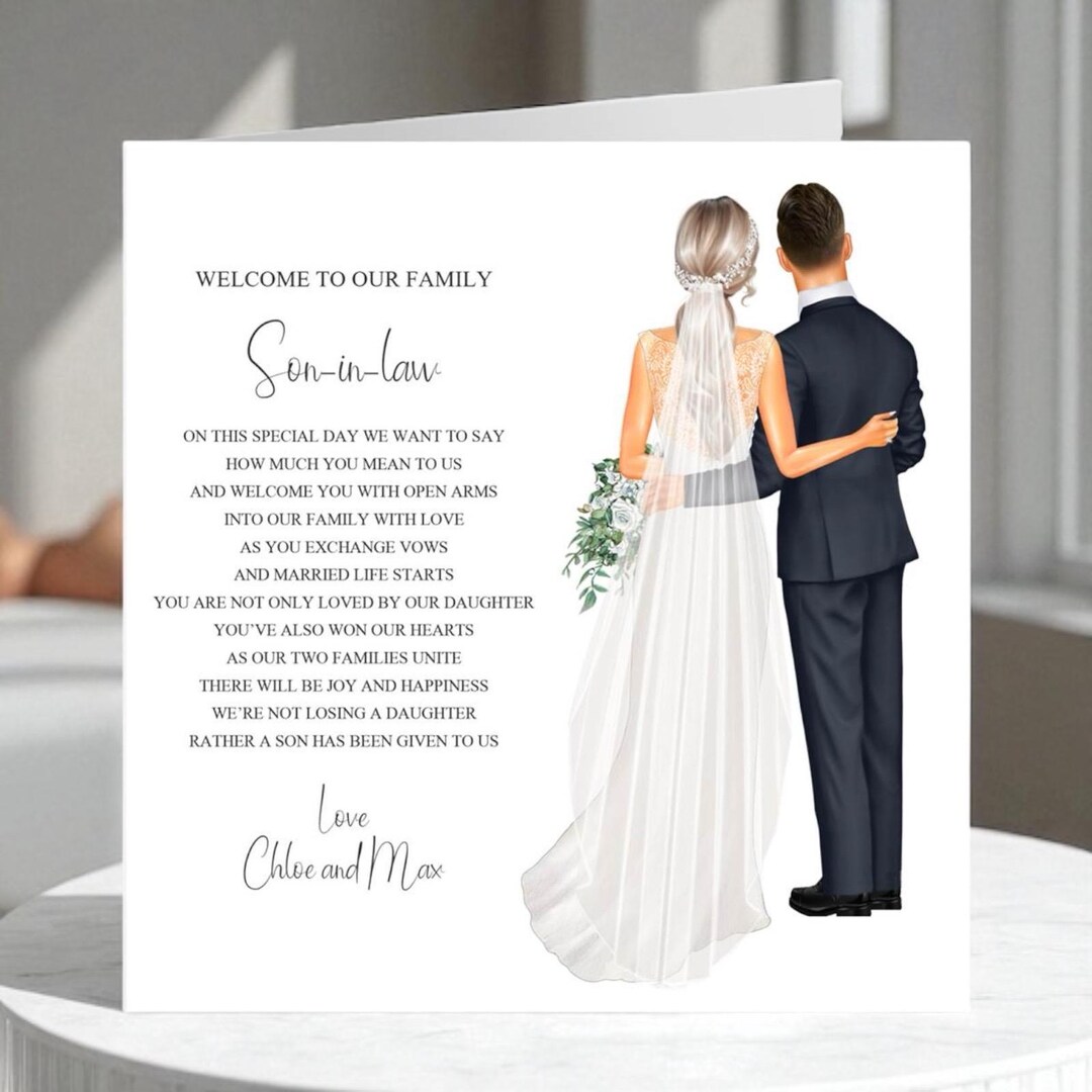 Son And Daughter In Law Wedding Card - UK
