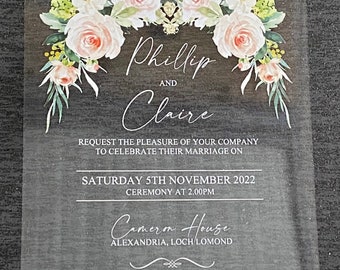 Jubilee Acrylic Wedding Invitation