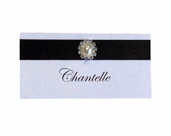 Place Card with ribbon & embellishment