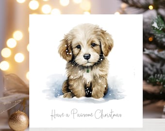 Puppy Christmas Cards: Dog Lover Holiday Greeting Cards (Set of 5)