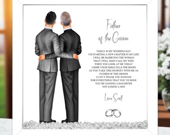 Personalized Father of the Groom Wedding Poem Framed Print