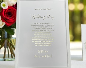 Foiled Wedding Day Remembrance Print: To Our Daughter From Heaven