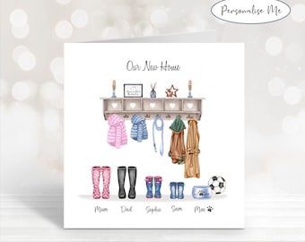 New Home Gift For Couple, First Home Card or Print, Personalised Housewarming Present, Moving In Together, Our New Home, New Home Card