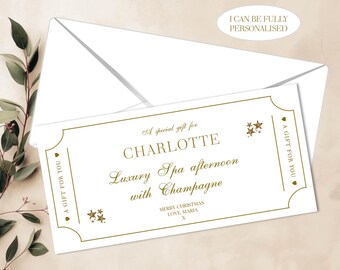 GIFT VOUCHER | Christmas Gift Voucher | Surprise Announcement | Personalised Voucher | Birthday Voucher | Handmade Ticket