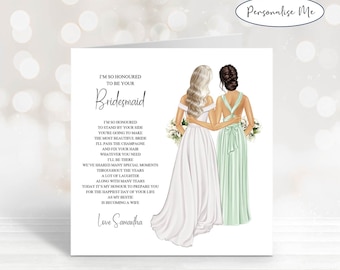 Gift From Bridesmaid to Bride, Wedding Gift From Bridesmaid, From Your Bridesmaid on Your Wedding Day, Personalised Gift From Bridesmaid