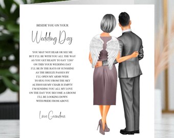Personalized Wedding Day Card From Gran To Grandson