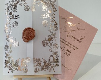 Masquerade wedding invitation
