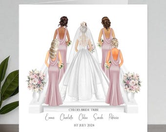 Wedding Gift For The Bride From Her Bridesmaids, Bride Tribe Gift, Keepsake For The Bride, Bride Squad Gift, Gift From Bridesmaids To Bride