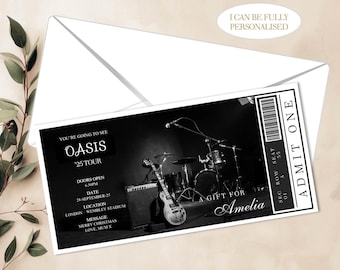 Personalized Concert Ticket Gift Voucher: Surprise Announcement