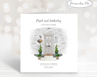 New Home Gift For Couple, First Home Card or Print, Personalised Housewarming Present, Moving In Together, Our New Home, New Home Card
