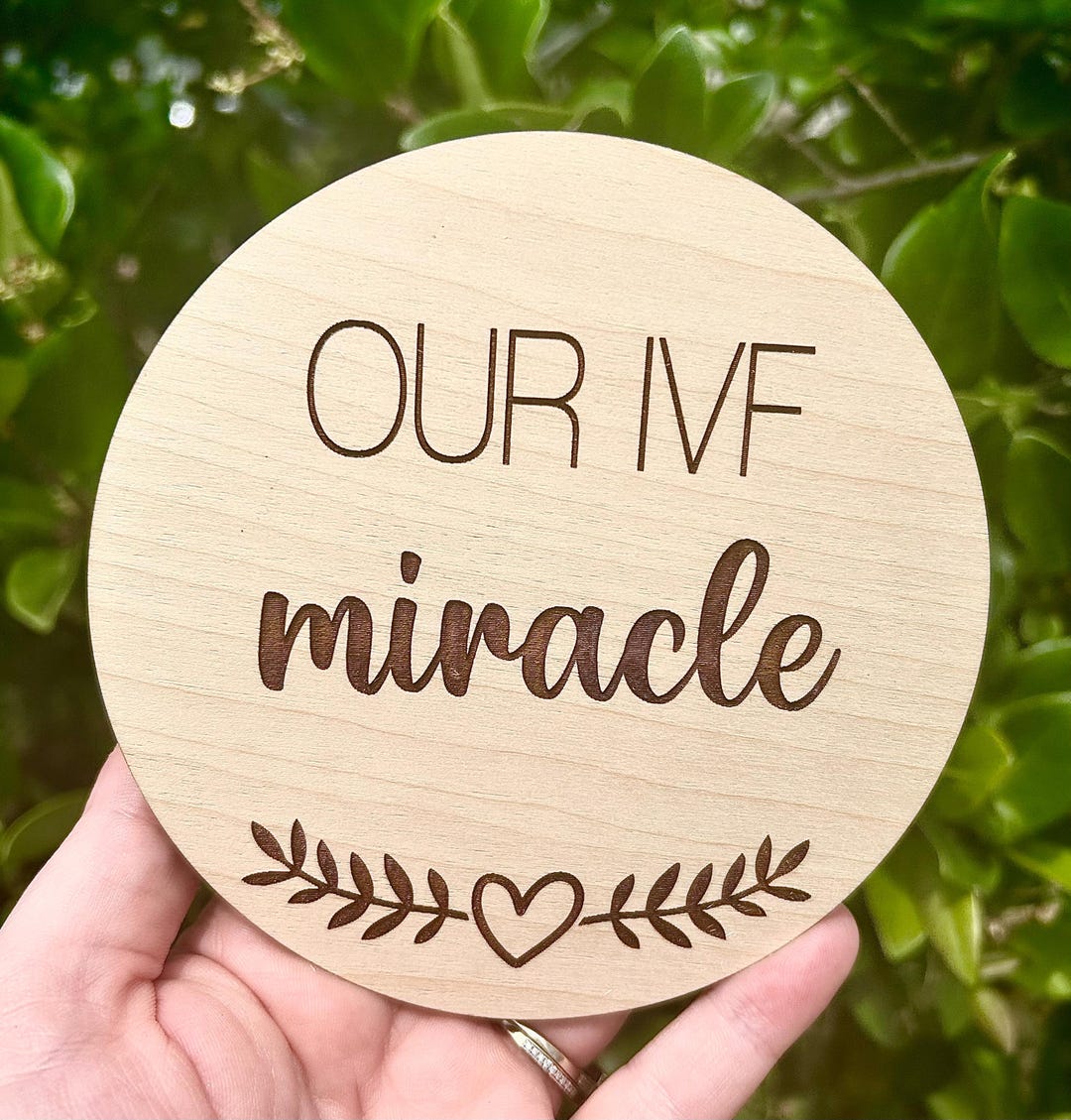 IVF Milestone Sign | IVF Sign | Pregnancy Announcement Sign ...