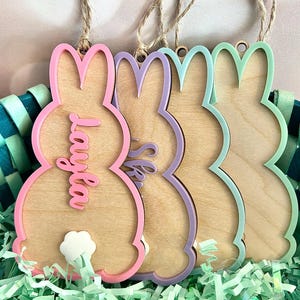 Easter Basket Tag | Custom Name Tag | Easter Bunny Tag | Personalized Easter Basket Tag