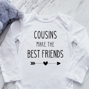 Body bébé Cousins | cousins se font de meilleurs amis | Faire-part de grossesse cousine | Idée cadeau pour bébé | Cadeau baby shower