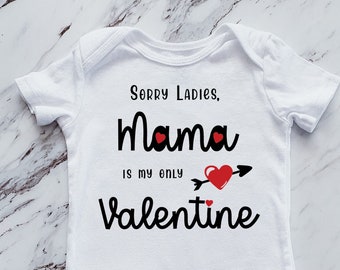 Mama is my Valentine Baby Bodysuit | Valentines Baby Bodysuit | First Valentine's Day Bodysuit | Valentine's Day 2024 | Baby Valentines Vest