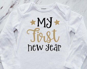 My First New Year Baby Bodysuit | Holiday Baby Bodysuit Gift | New Year Bodysuit | New Years 2025 | New Year's Celebration | New Years Eve