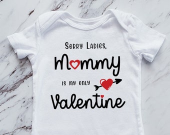 Mommy is my Valentine Baby Bodysuit | Baby Bodysuit Gift | First Valentine's Day Bodysuit | Valentine's Day 2022 | Baby Valentines Vest