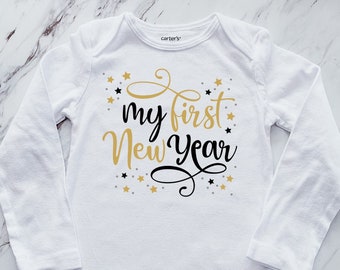 My First New Year Baby Bodysuit | Holiday Baby Bodysuit Gift | New Year Bodysuit | New Years 2025 | New Year's Celebration | New Years Eve