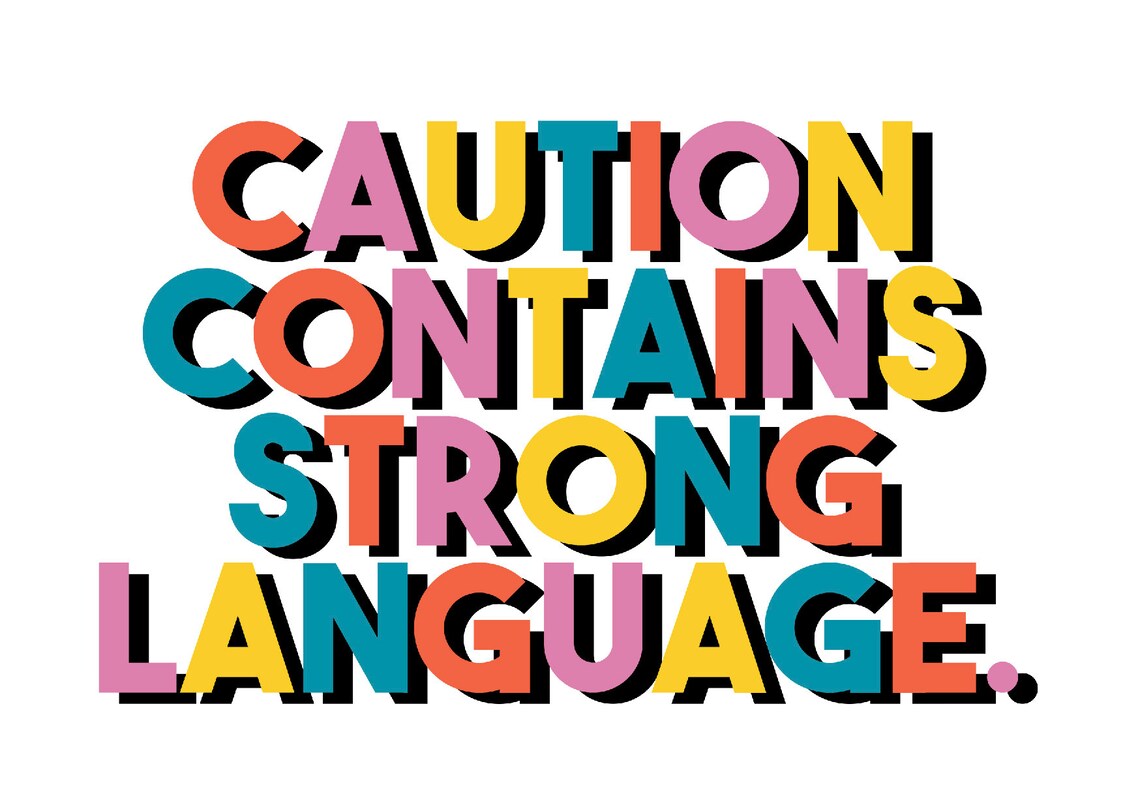 Contains Strong Language Colourful Quote Print Unframed Etsy