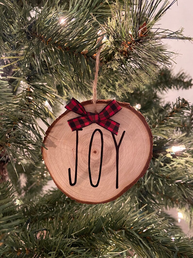 Rae Dunn Inspired Rustic Christmas Ornaments Etsy
