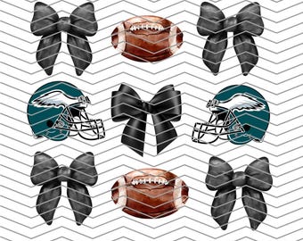 Philadelphia Eagles PNG | Football Bow PNG | Trendy Football PNG