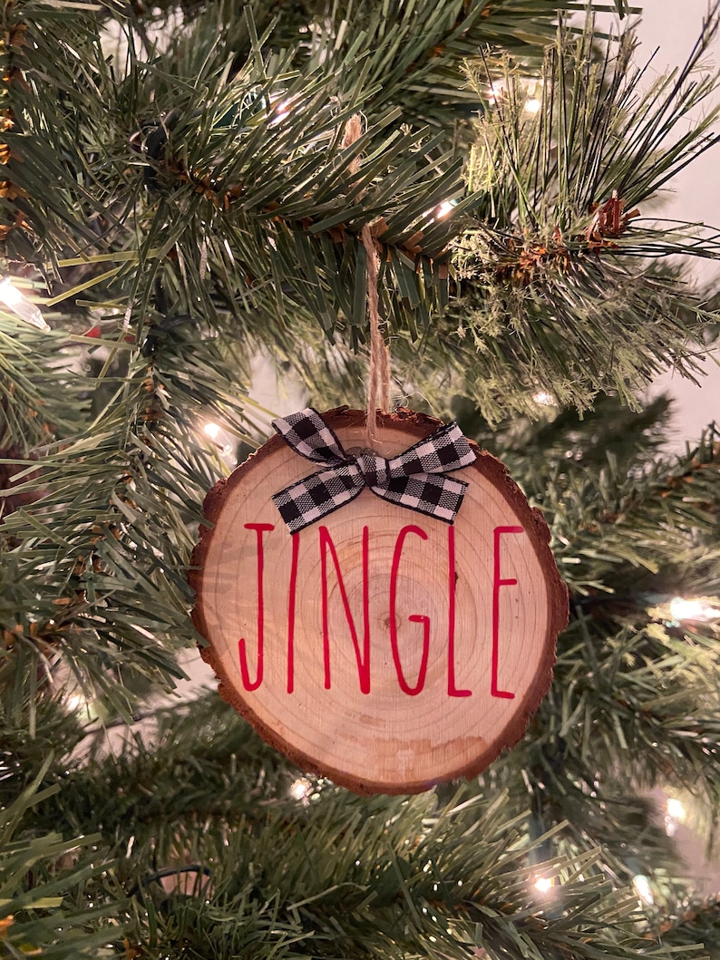 Rae Dunn Inspired Rustic Christmas Ornaments Etsy