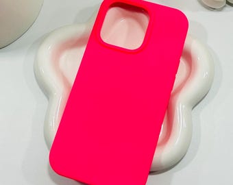 Hot Pink iPhone Case: Soft Silicone Protective Phone Cover