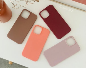 Étui de téléphone en silicone, coque de protection aux couleurs mates pour iPhone 14+, iPhone 13 Mini, 12 11 Pro Max, iPhone XR, iPhone X XS, iPhone 7 8 SE