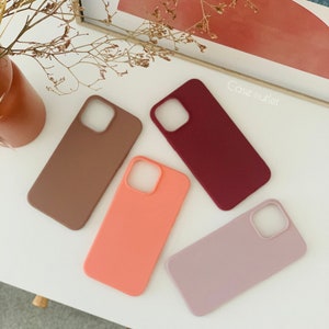 Étui de téléphone en silicone, coque de protection aux couleurs mates pour iPhone 15 14 Plus, iPhone 13 Mini, 12 11 Pro Max, iPhone XR, iPhone 7 8 SE