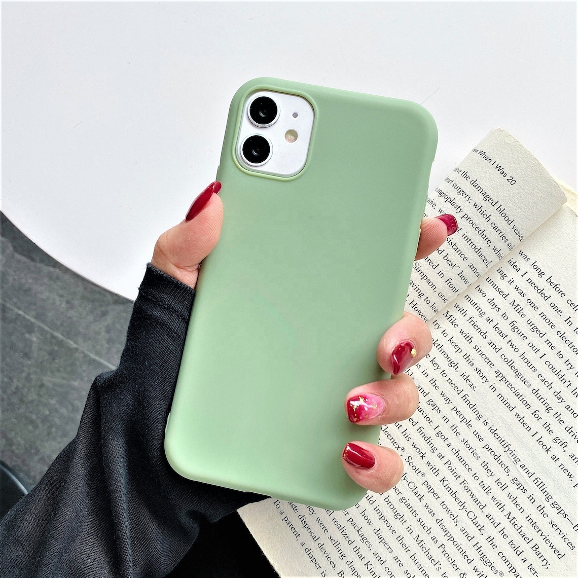 New Light Green Pastel coloured Matte Phone Case for Apple Etsy