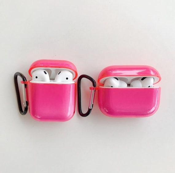 Worry Free Gadgets: Protective Bling Case for Apple AirPods Pro 2 with Keychain Pink