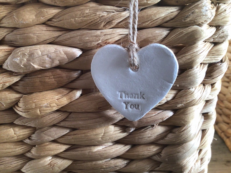 6 Thank you clay heart tags image 6