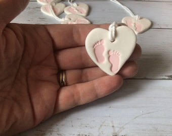Baby girl clay gift tag