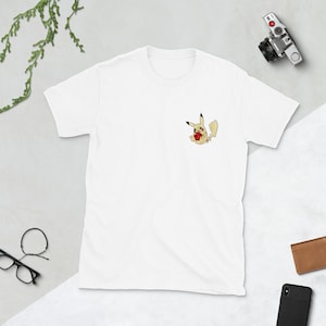Watercolour Pika with a D20 Short-Sleeve Unisex T-Shirt