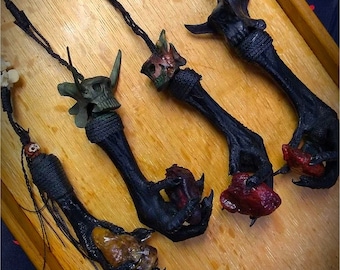 Chicken Foot / Heart Charm Voodoo Santeria