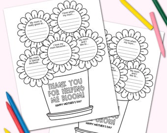 Mother&#39;s Day Coloring Activity - Mother&#39;s Day Gift - Mother&#39;s Day Questionnaire - Mother&#39;s Day Printable for Kids - Keepsake Gift For Mom
