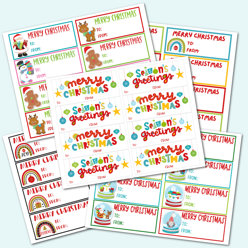 Printable Christmas Gift Labels Christmas Gift Tags - Etsy