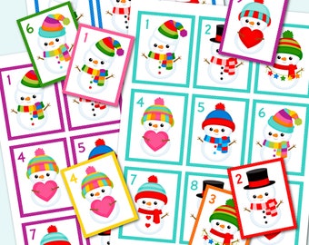 Snowman Scavenger Hunt Game Printable