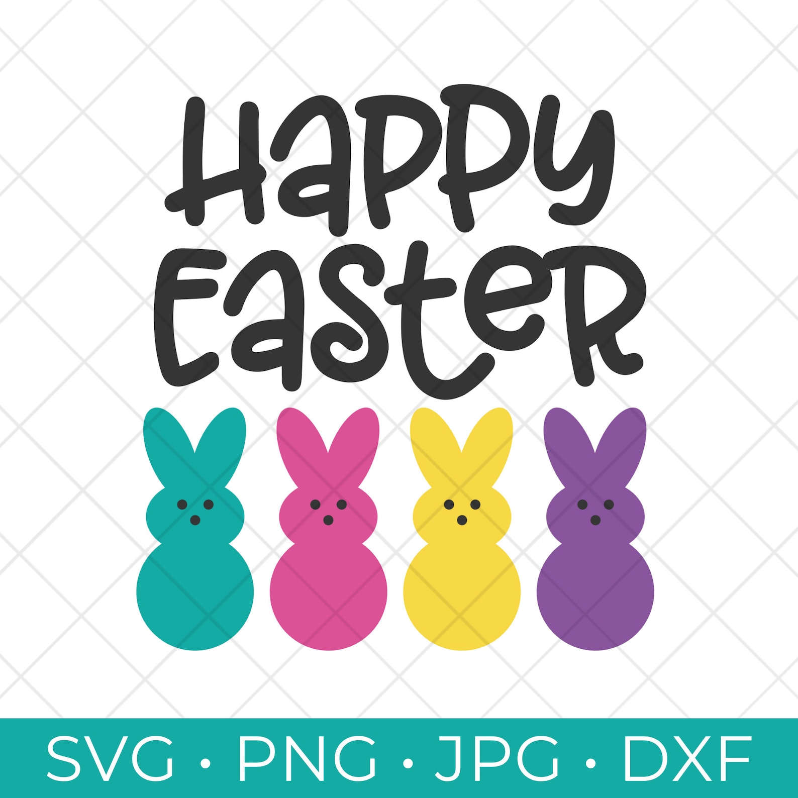 Happy Easter Peeps SVG Happy Easter Peeps Cut File Easter Etsy